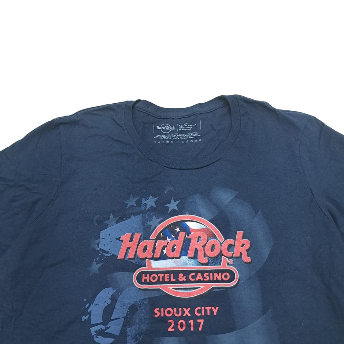 Co736 2XL 하드락 카페 SIOUX CITY 네이비 반팔 티셔츠 상품이미지2