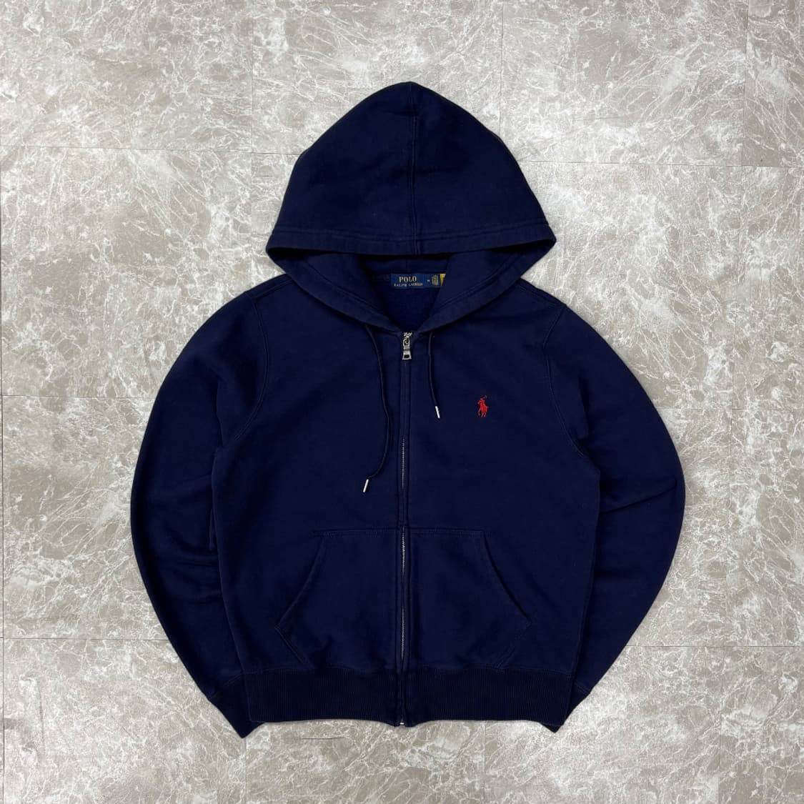폴로 랄프로렌 큐알택 네이비 걸즈 후드집업 희귀져지 (M) 상품이미지2