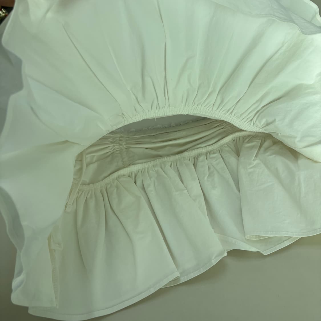 에즈이프 캘리 셔링 레이스 미니 스커트 (실착 0회) 상품이미지6