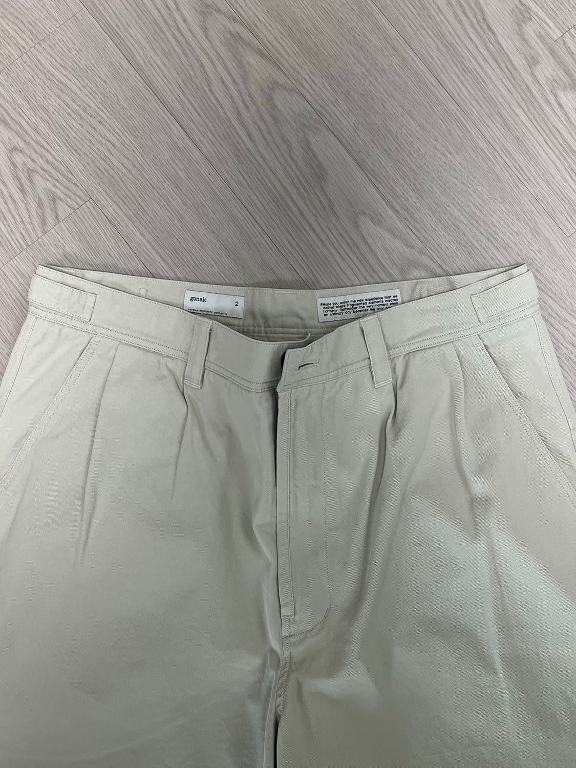 고낙 워시드 치노팬츠 아이보리 M 새상품 상품이미지3