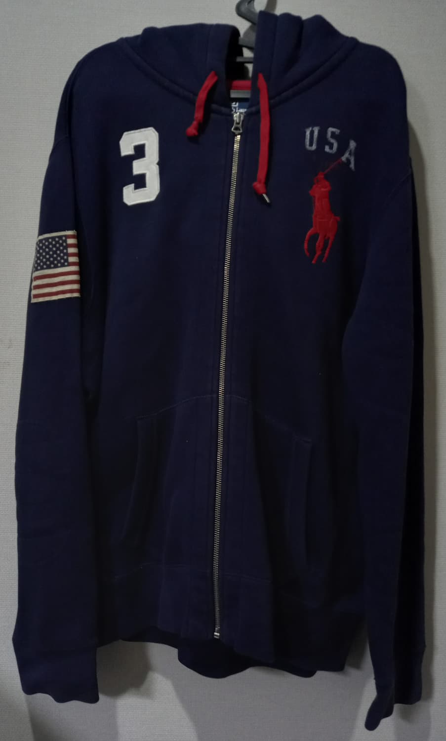 폴로 POLO  빅포니 성조기 USA 후드집업 105/XL 상품이미지1