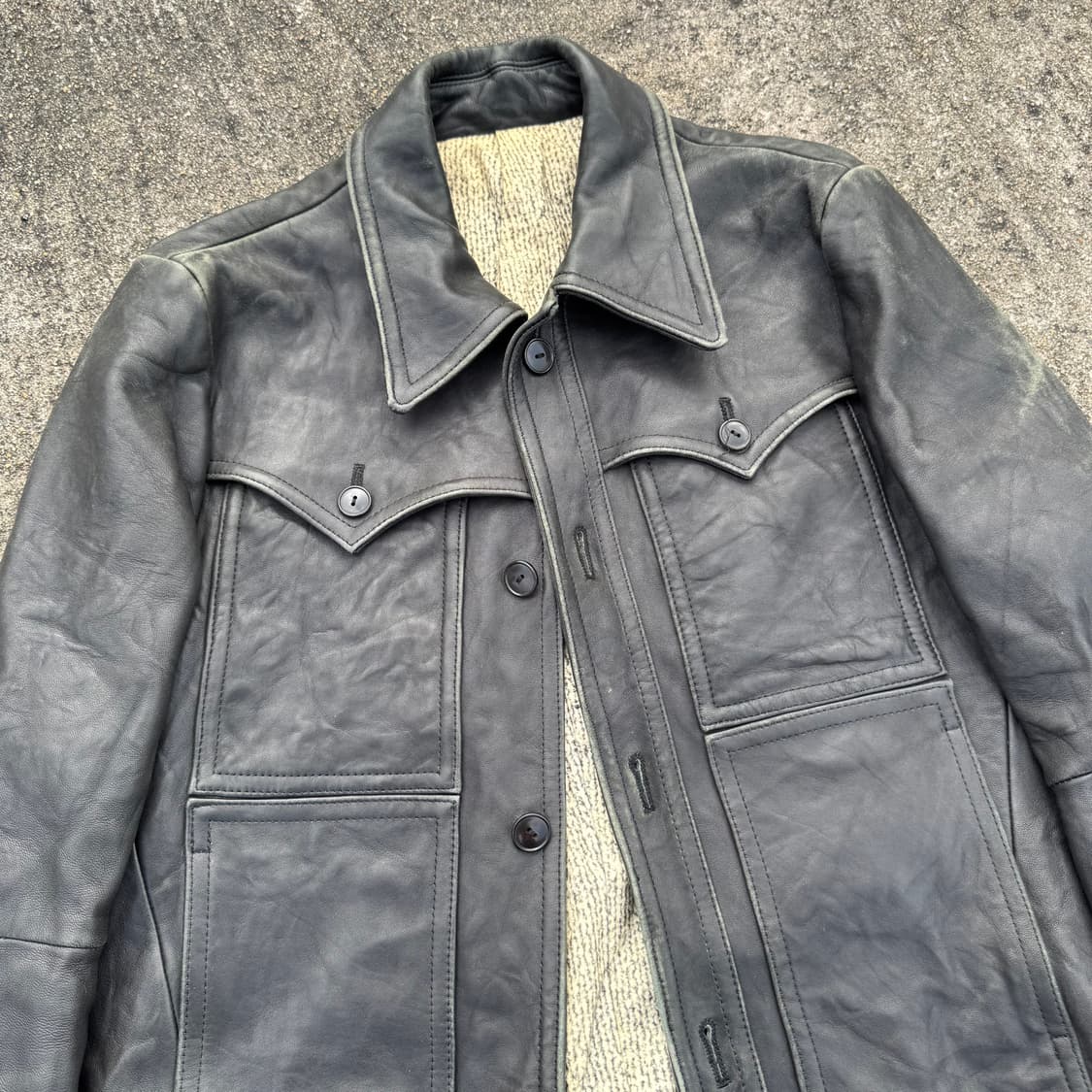 [M] 07aw Number Nine 넘버나인 웨스턴 레더 자켓 상품이미지7