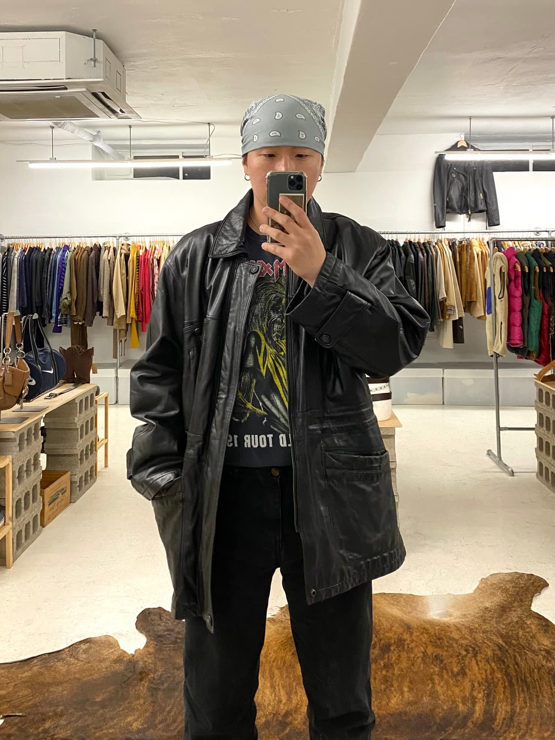 VTG leather coat 빈티지 레더 코트 상품이미지8