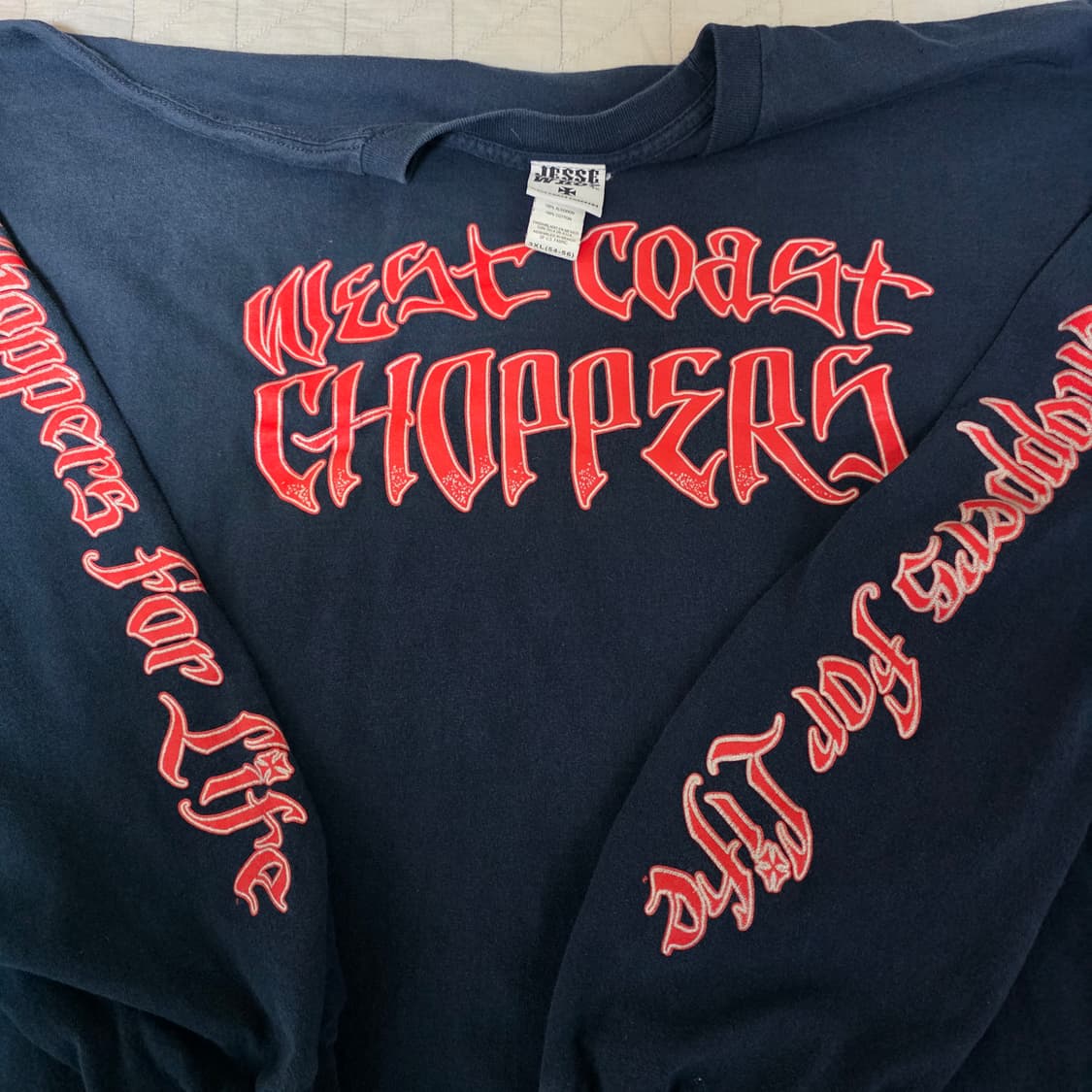 [3XL] 빈티지 WCC 웨스트 코스트 차퍼스 폰트 롱슬리브 네이비 상품이미지4