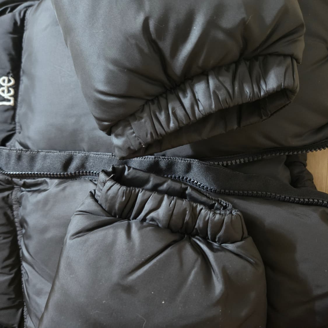 리 우먼 크롭 릿지 다운 블랙 M 상품이미지8