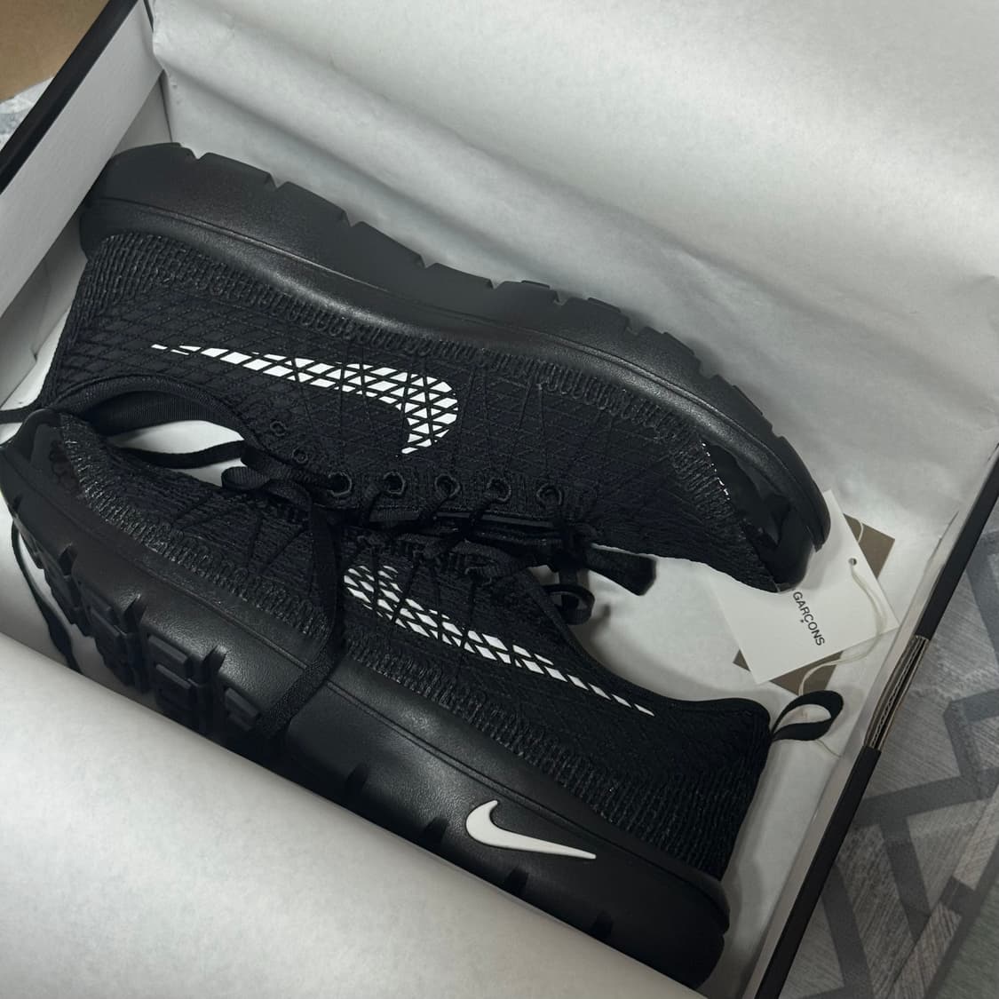 나이키x꼼데가르송 에어 리쥬버네이트 블랙 280mm 상품이미지4