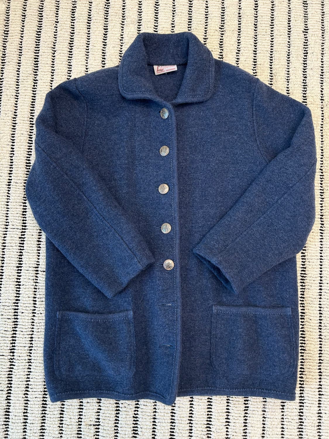 빈티지 블루 울코트 상품이미지3