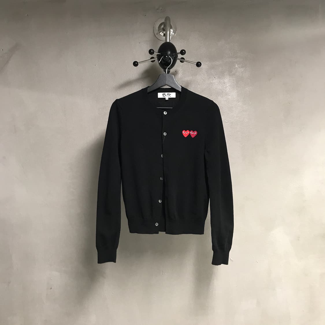 꼼데가르송 더블 와펜 가디건 블랙 M(W) 상품이미지1