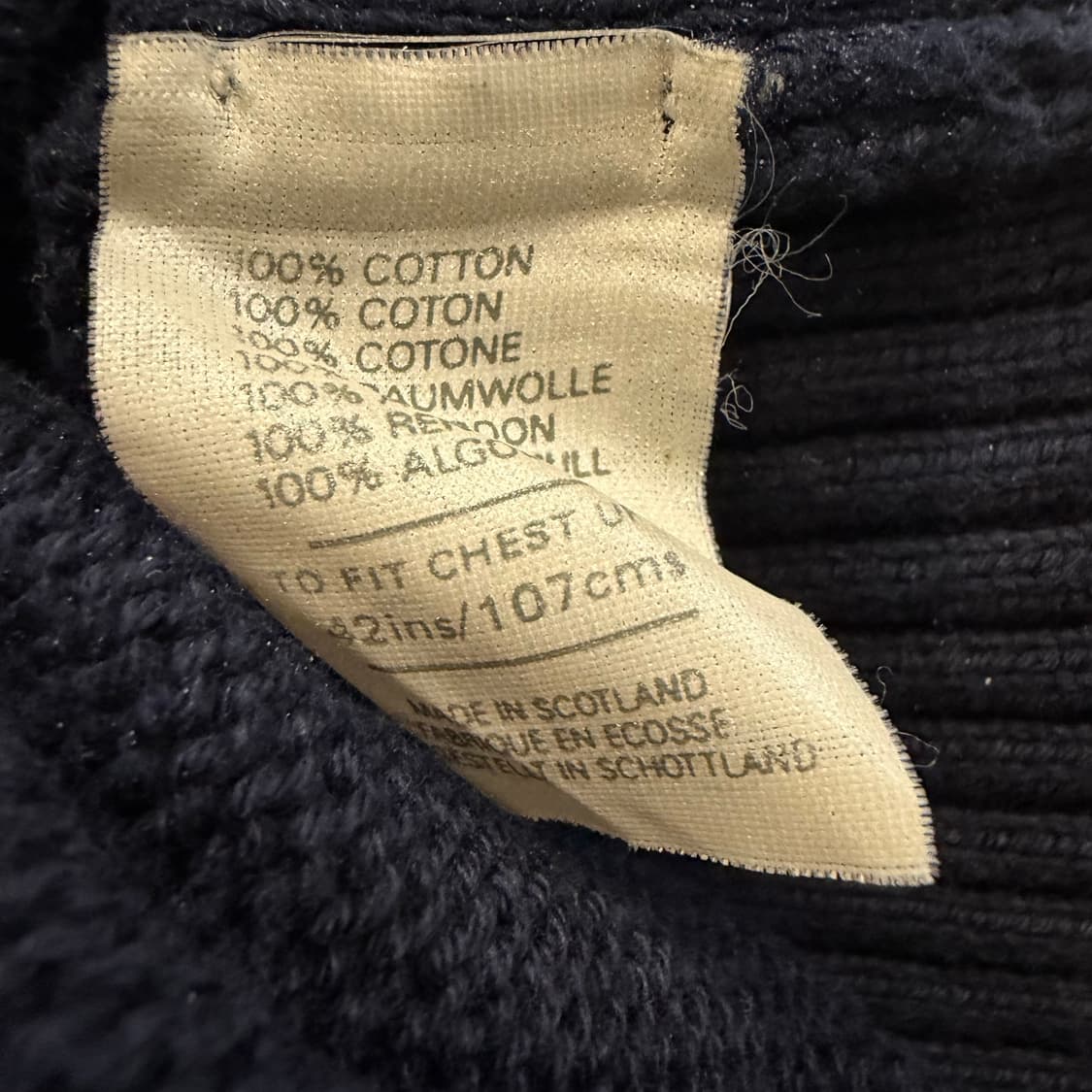 버버리 금장 버튼 네이비 코튼 가디건 상품이미지4