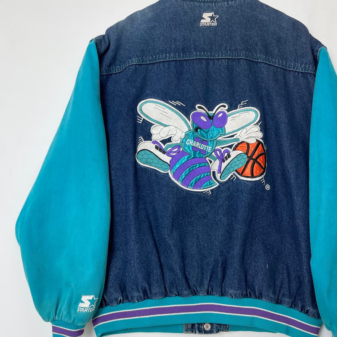 Starter 스타터 올드스쿨 샬럿 데님 바시티 자켓 상품이미지4