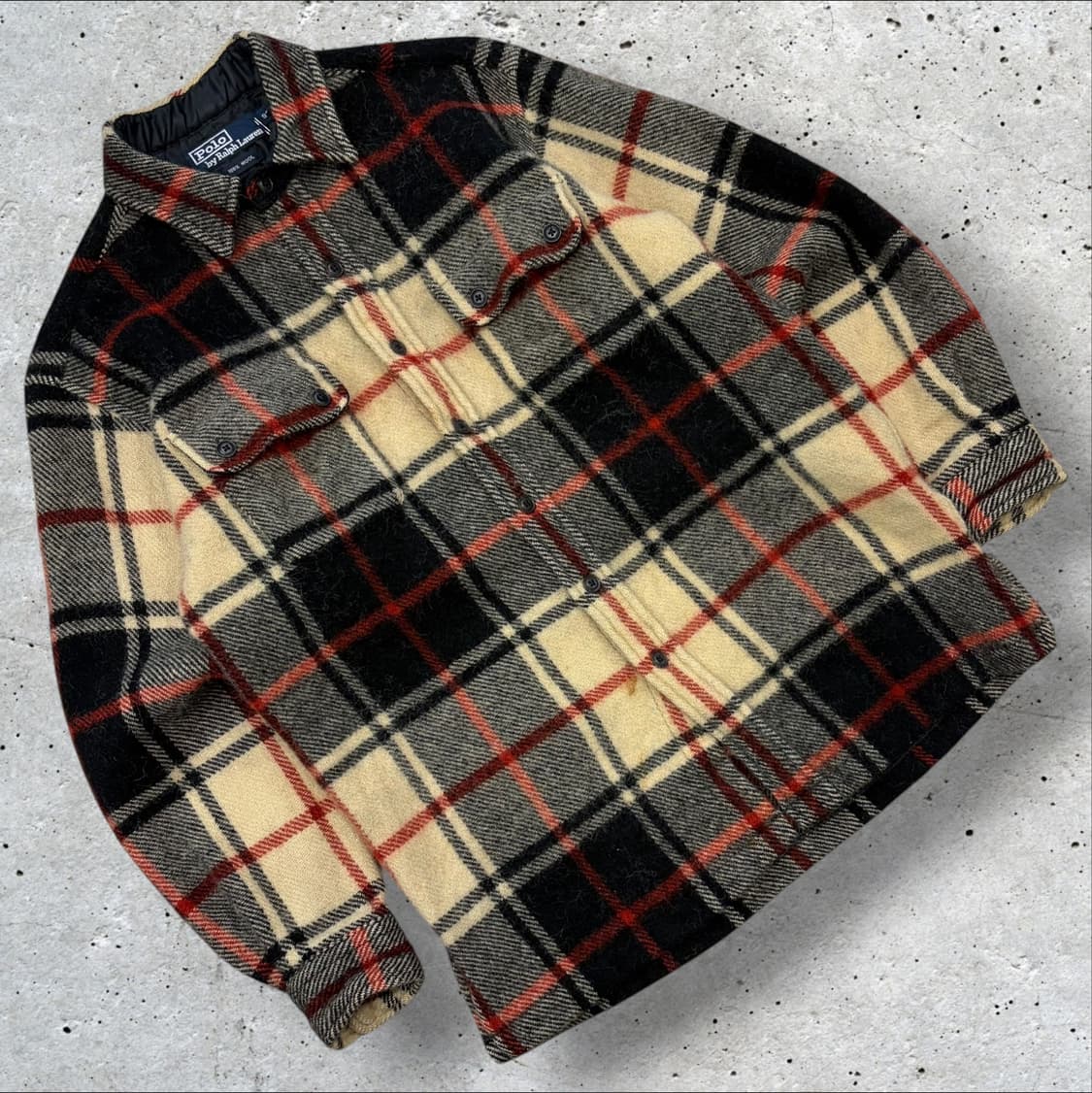 [95] 90s 폴로 랄프로렌 빈티지 울 체크 셔츠 자켓 D903 상품이미지1