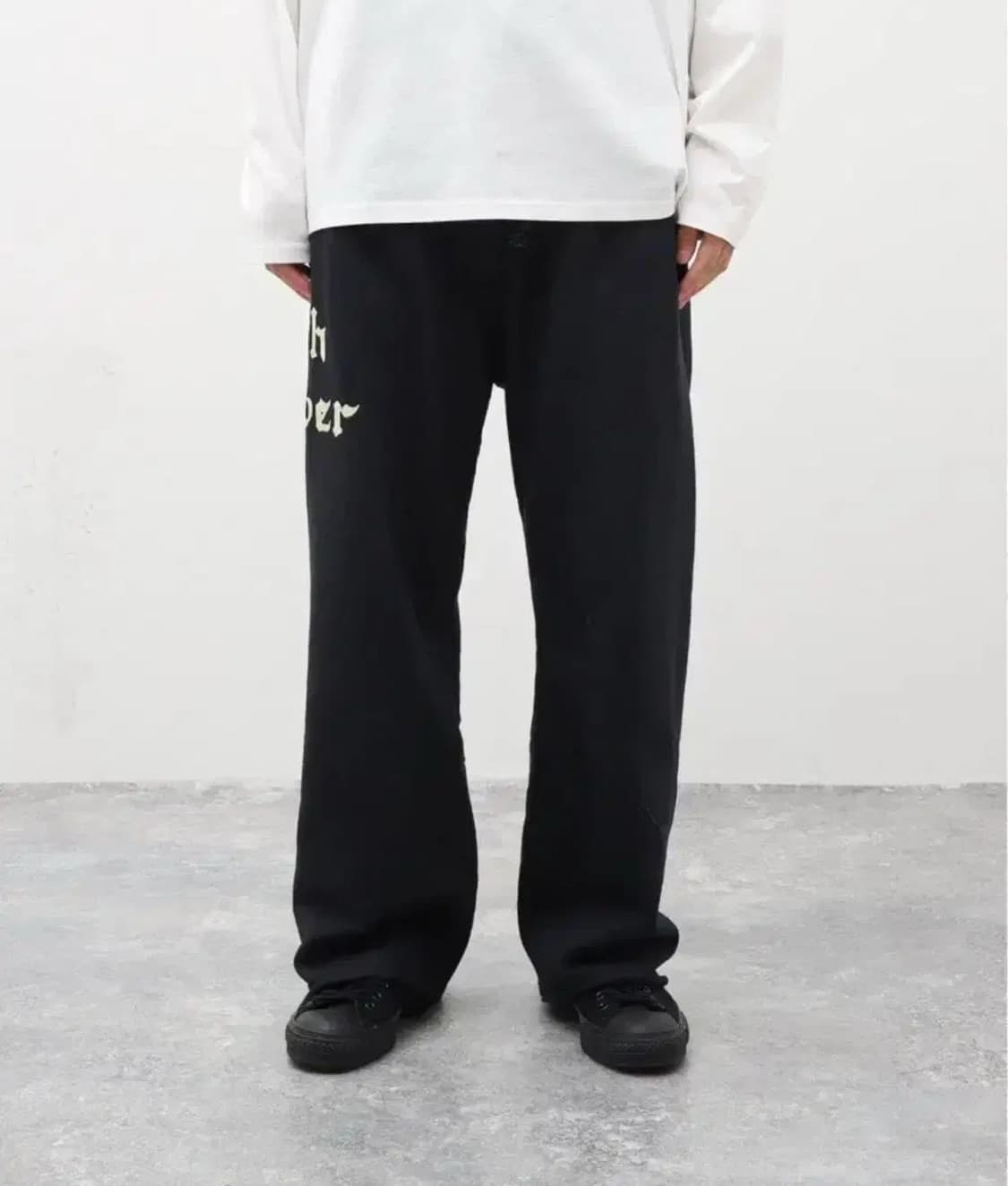 M)바우와우 스웻팬츠 zip damaged sweat pants 상품이미지3