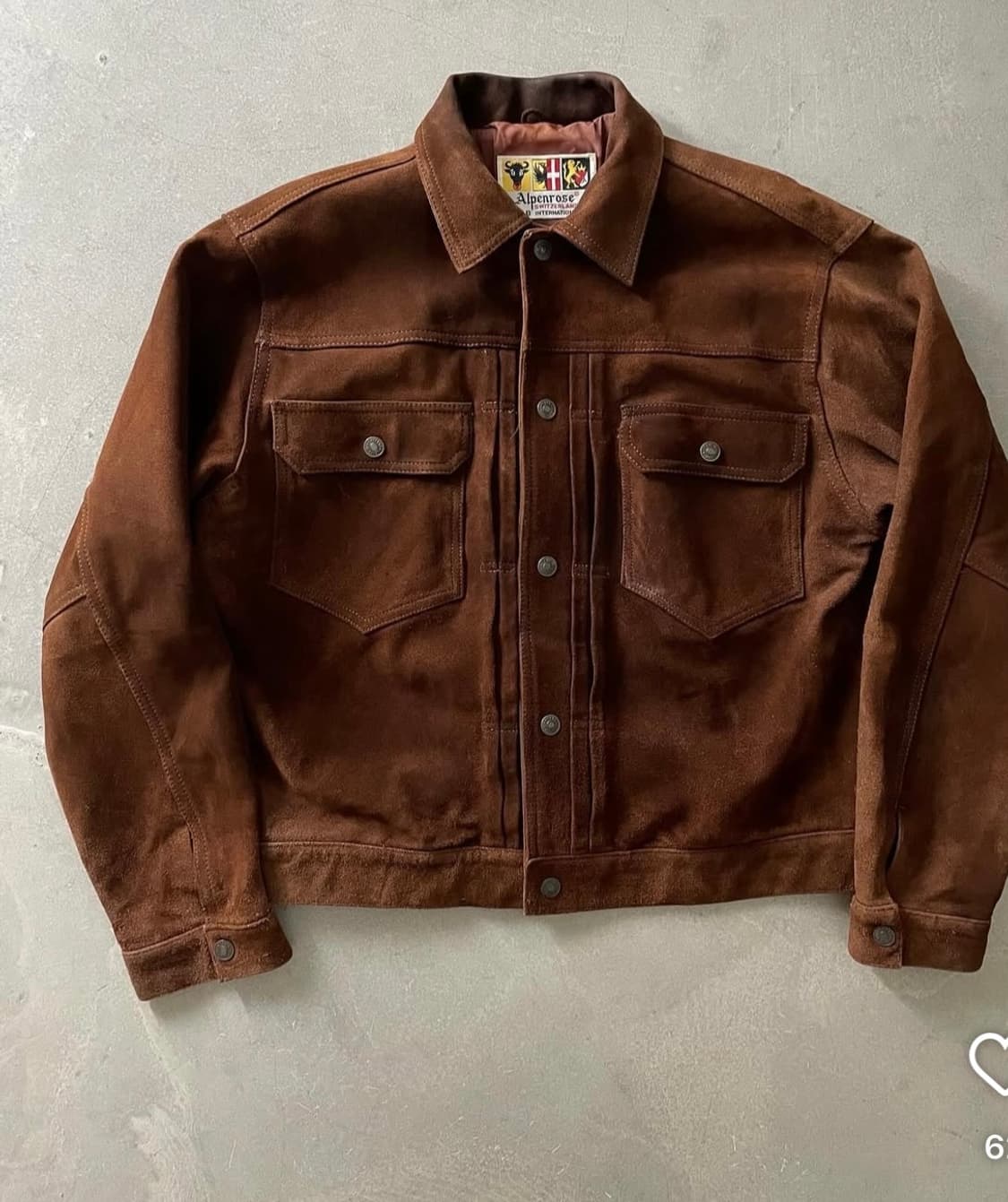 Vintage alphenrose swizerland 스웨이드 레더 상품이미지2