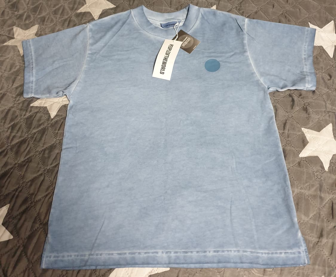 (새상품) 피플오브더월드 루나워싱 피그먼트 반팔티 블루 (S) 상품이미지1