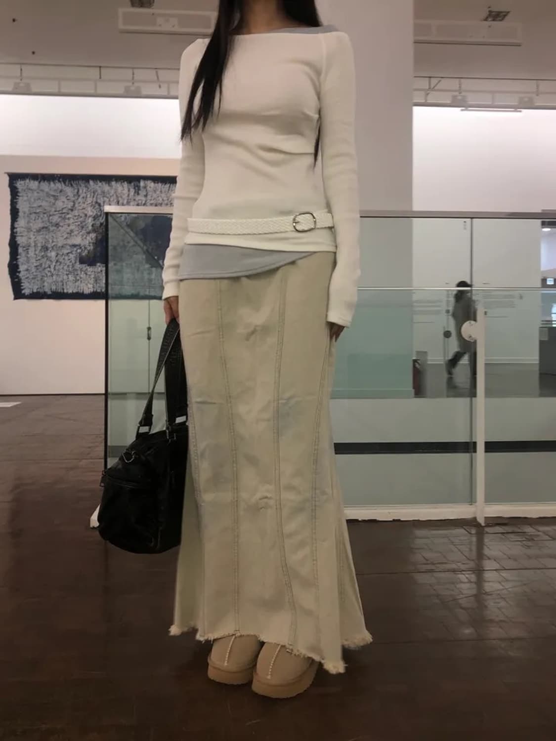 웨스턴 꼬임 벨트 화이트 상품이미지4