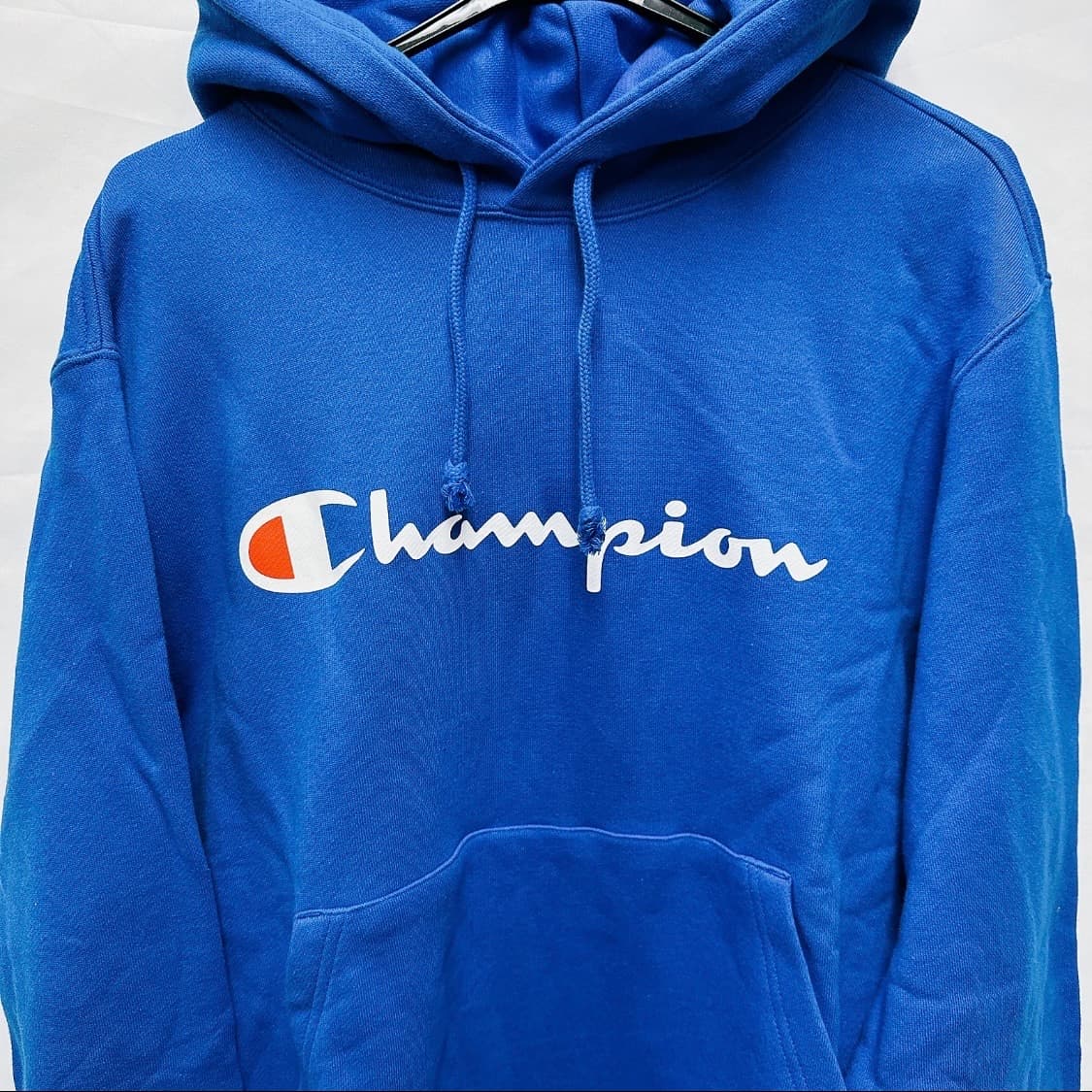 챔피언 남녀공용 블루 로고 풀오버 후드 상품이미지3
