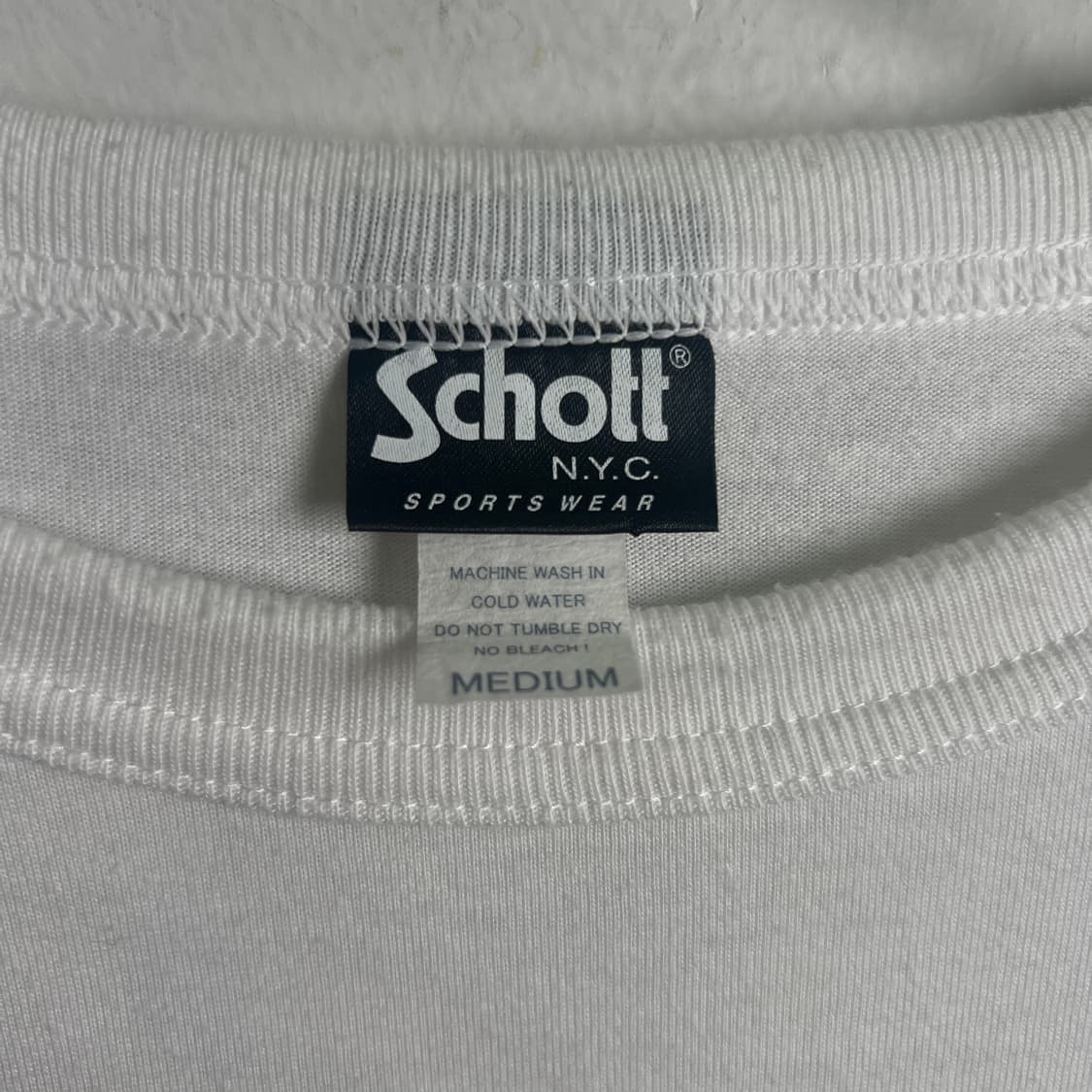 Schott 쇼트 화이트 7부 롱슬리브 M 상품이미지4