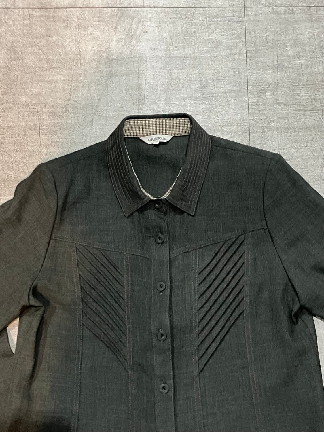 일본빈티지 Gragious 아메카지 트링클디테일 보헤미안자켓 상품이미지2