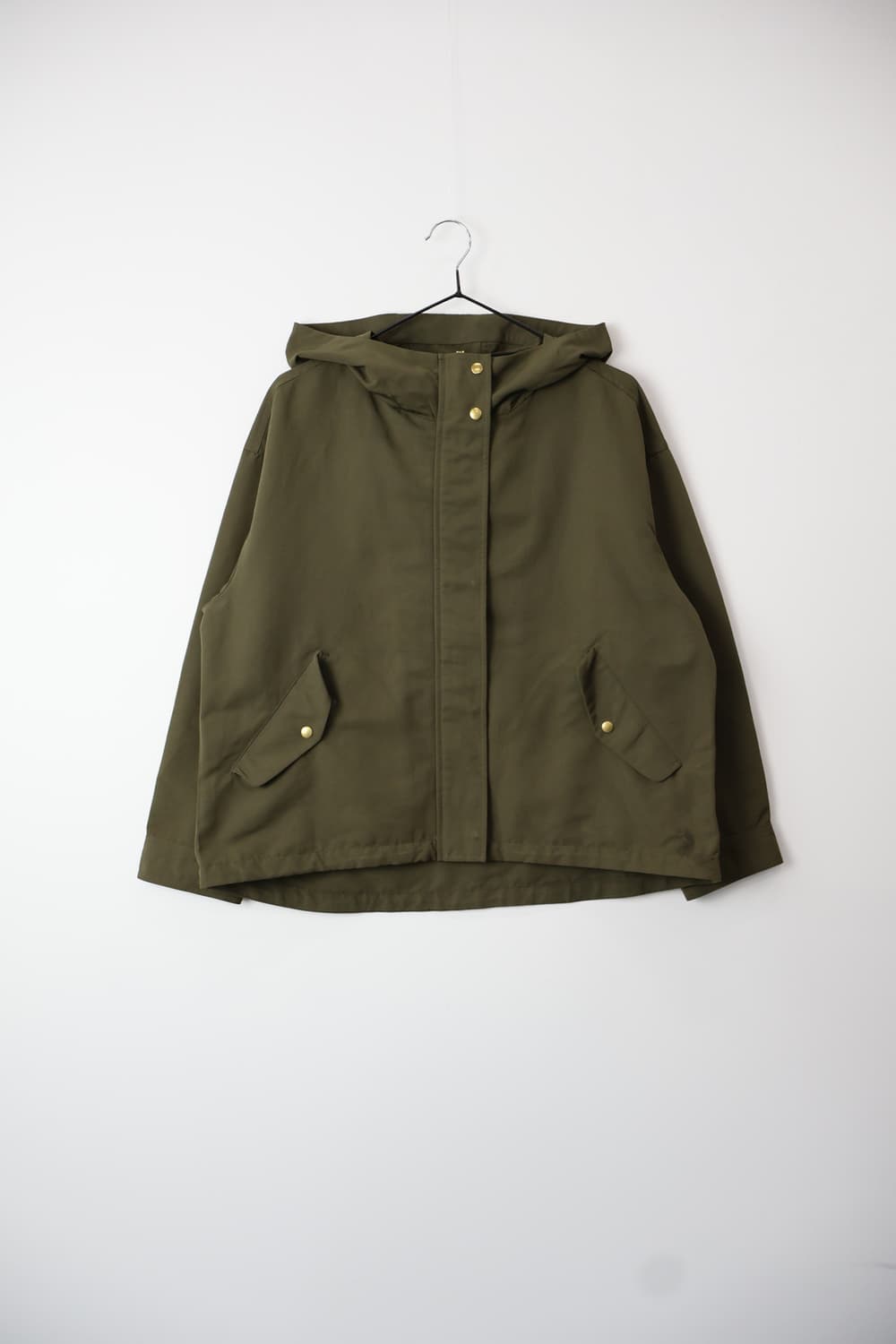 'GU' Olive Green Hooded Short Jacket 상품이미지5