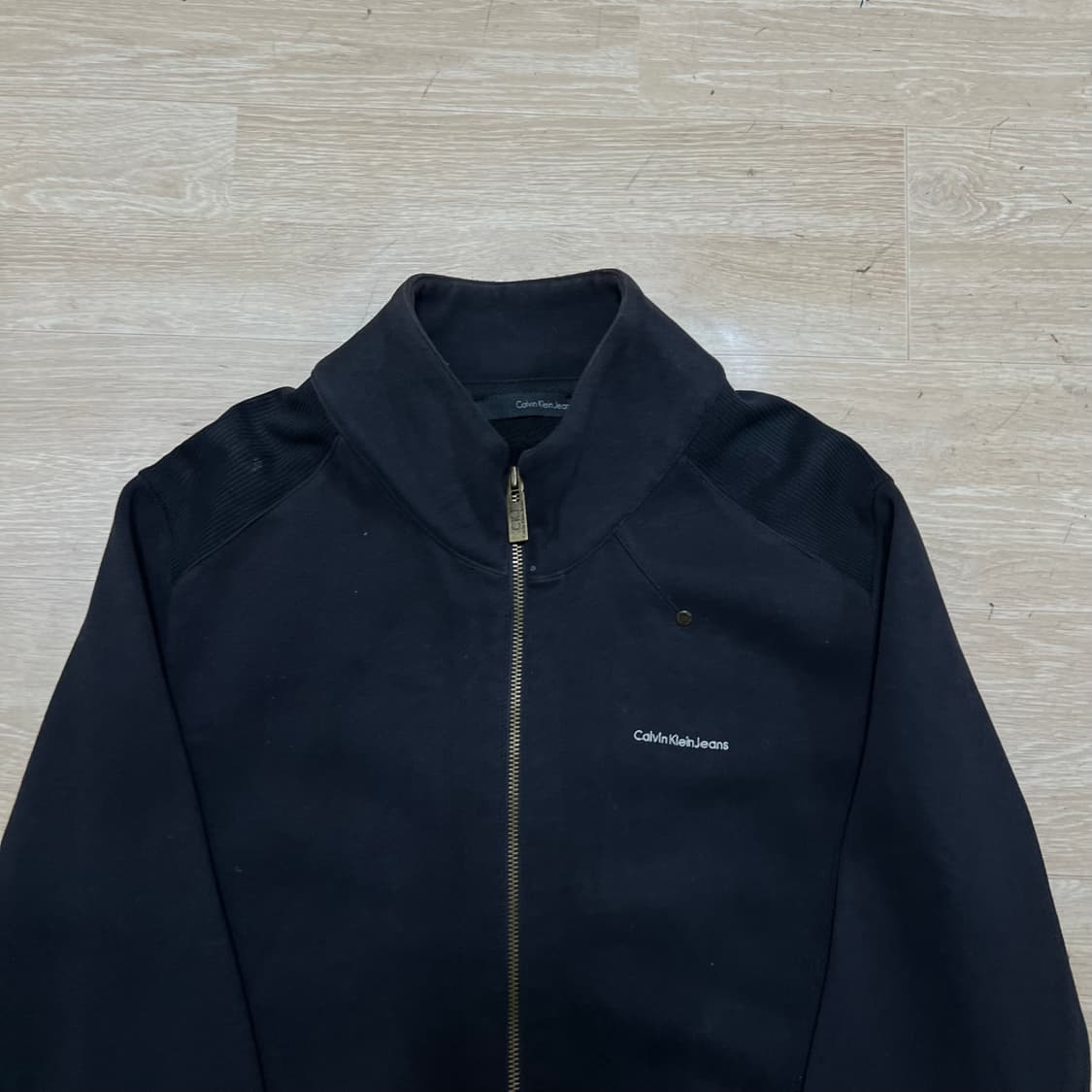 캘빈클라인 진스 스탠드넥 기모 코튼 집업자켓 [블랙] XL/105 상품이미지2