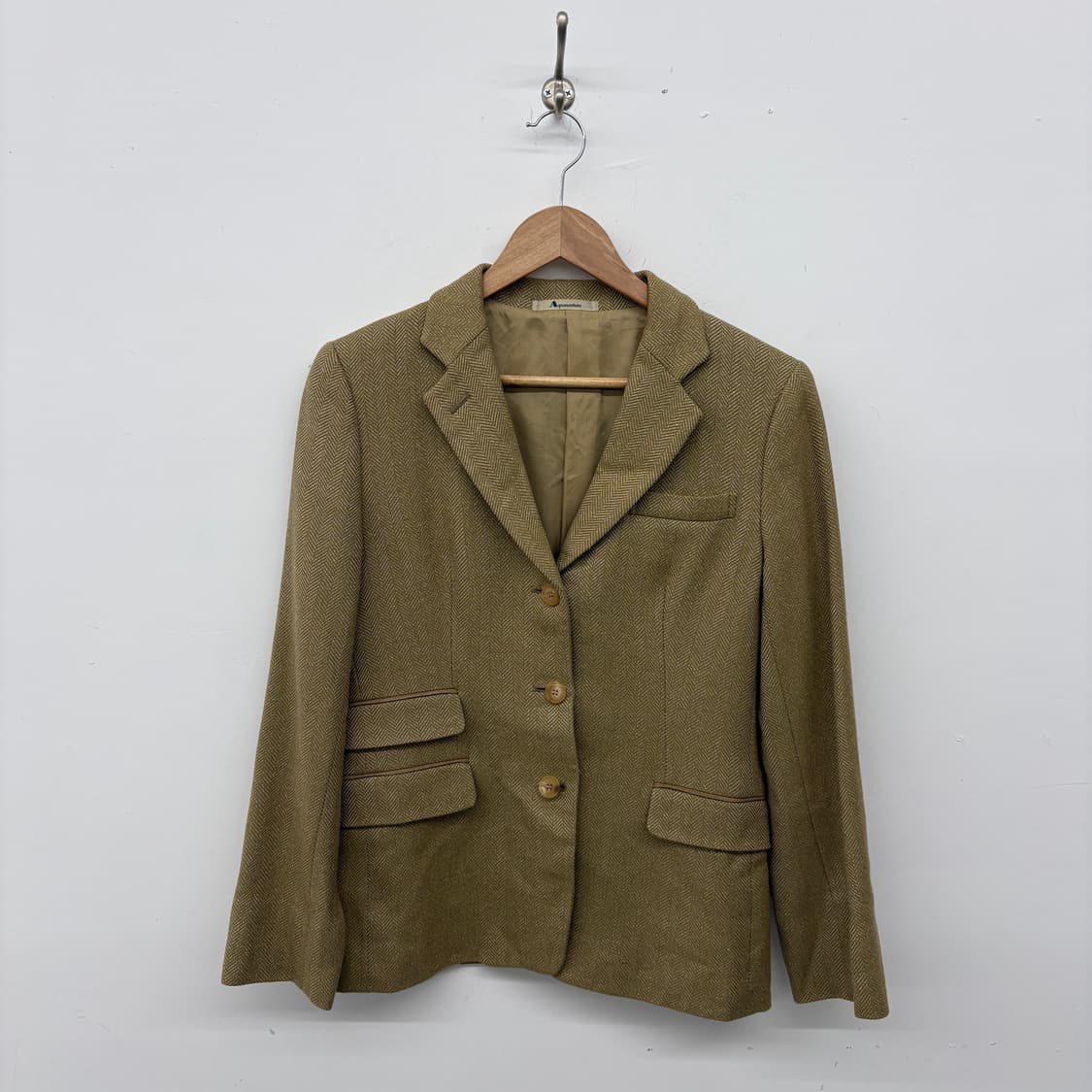 아쿠아스큐텀 헤링본 자켓 여성 S 상품이미지1