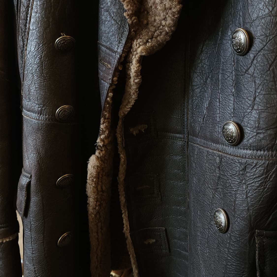 00년대 돌체앤가바나 나폴레옹 더블 브레스티드 쉐어링 레더자켓 48 상품이미지6