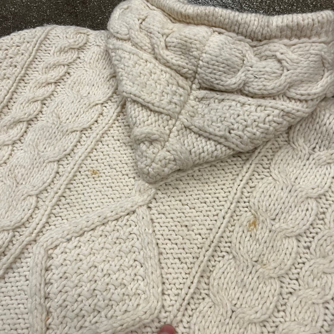 빈티지 피셔맨 울 니트 후드 집업 (105) 상품이미지4