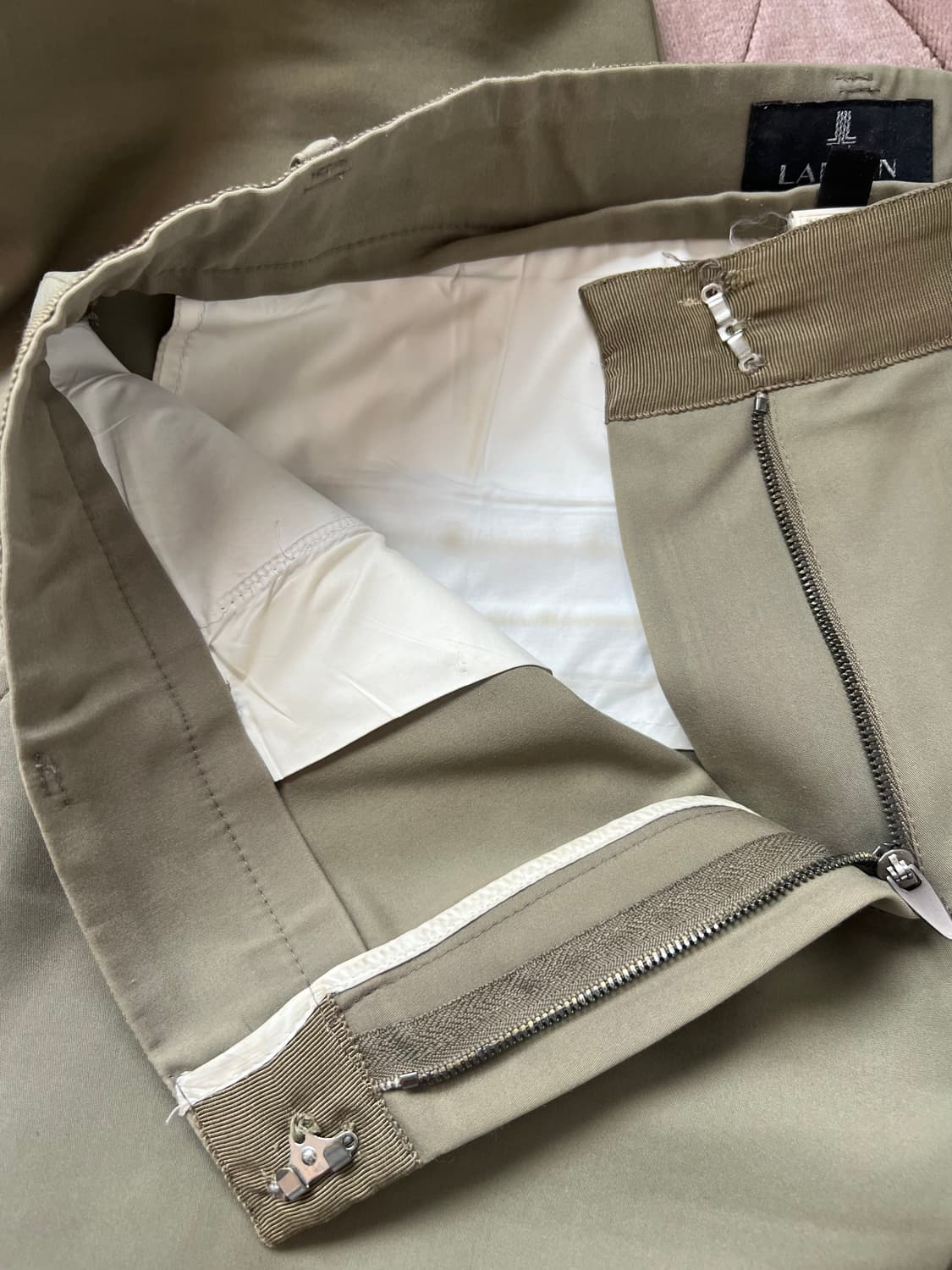 랑방 여성 카키 코튼팬츠 코튼슬랙스 상품이미지4