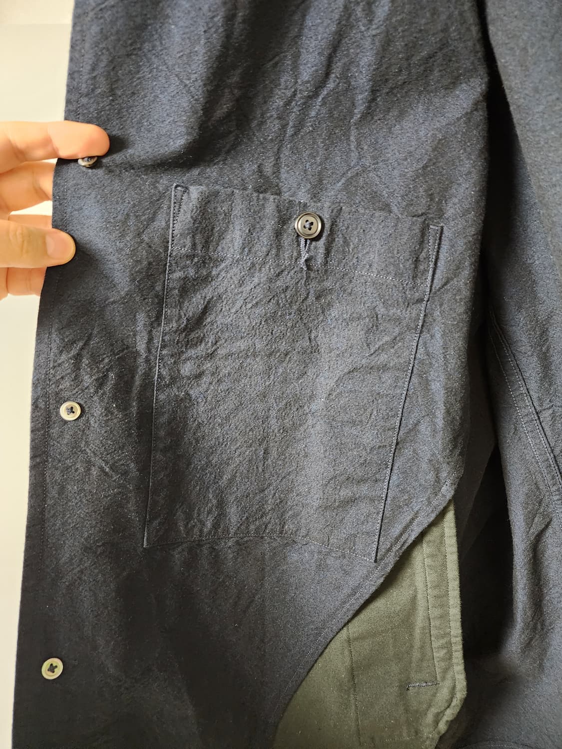 24FW 나나미카 코튼 울 마리너 자켓 네이비 XL 상품이미지5