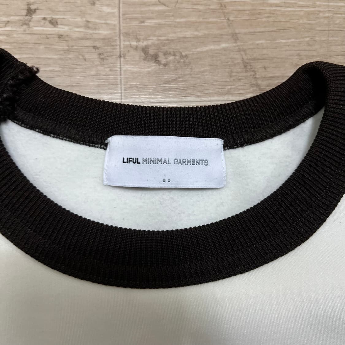 라이풀 스판 기모 맨투맨 크루넥 티셔츠 [아이보리] XL/105 상품이미지4