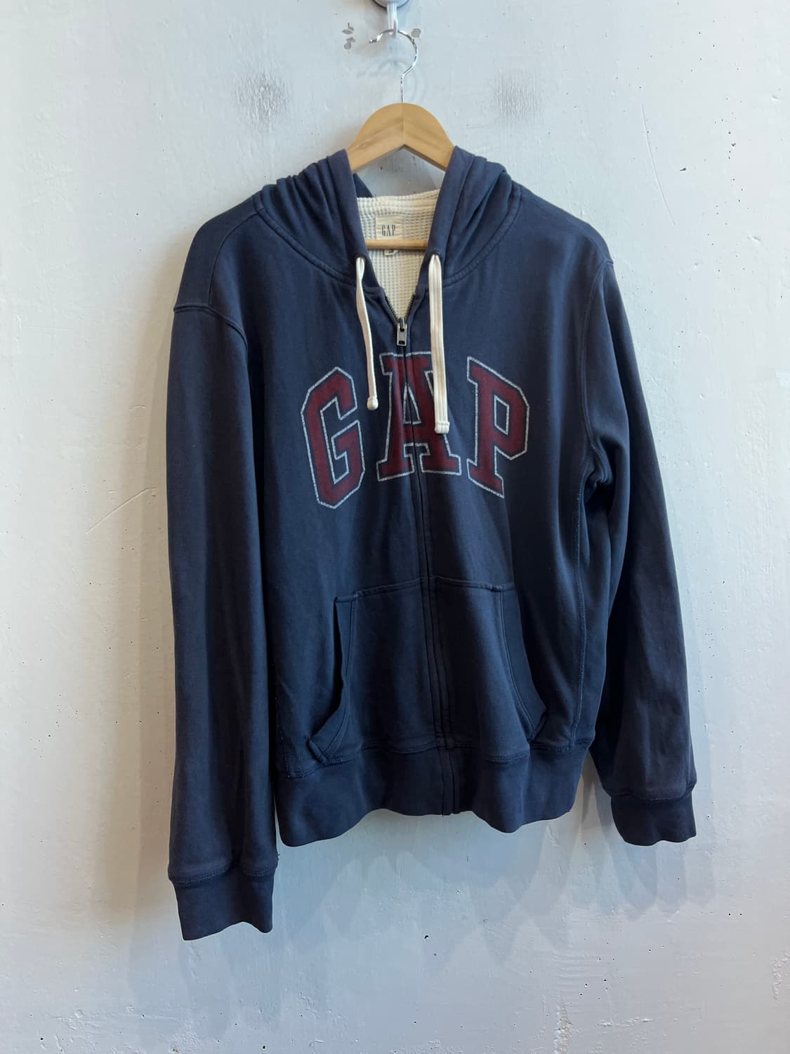 GAP 갭 로고 와플 후드집업 네이비  상품이미지1