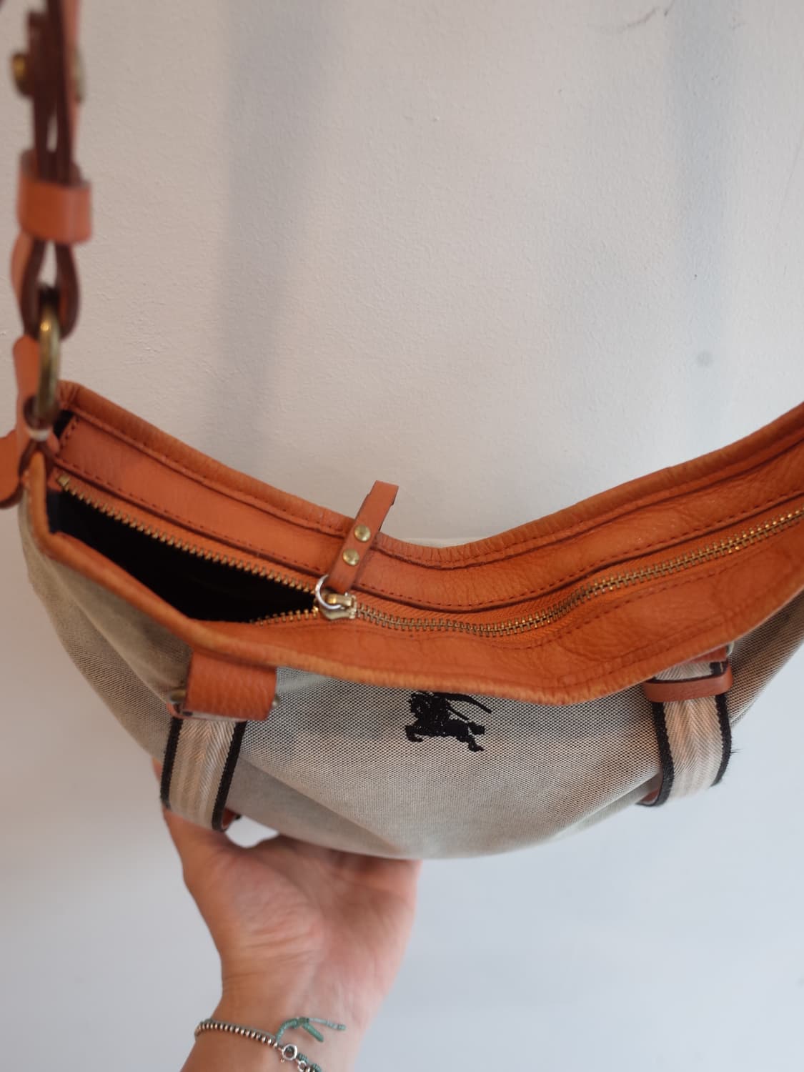 BURBERRY 버버리 블루라벨 레더&캔버스 크로스백 상품이미지5