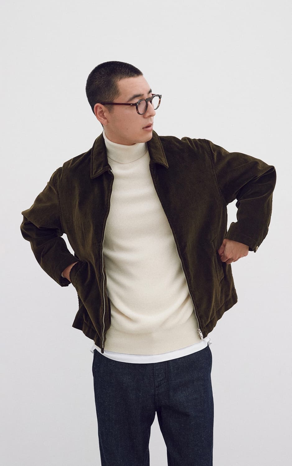 포터리 코듀로이 드리즐러 자켓 올리브 새상품급 판매 (정가 36.9만) 상품이미지9