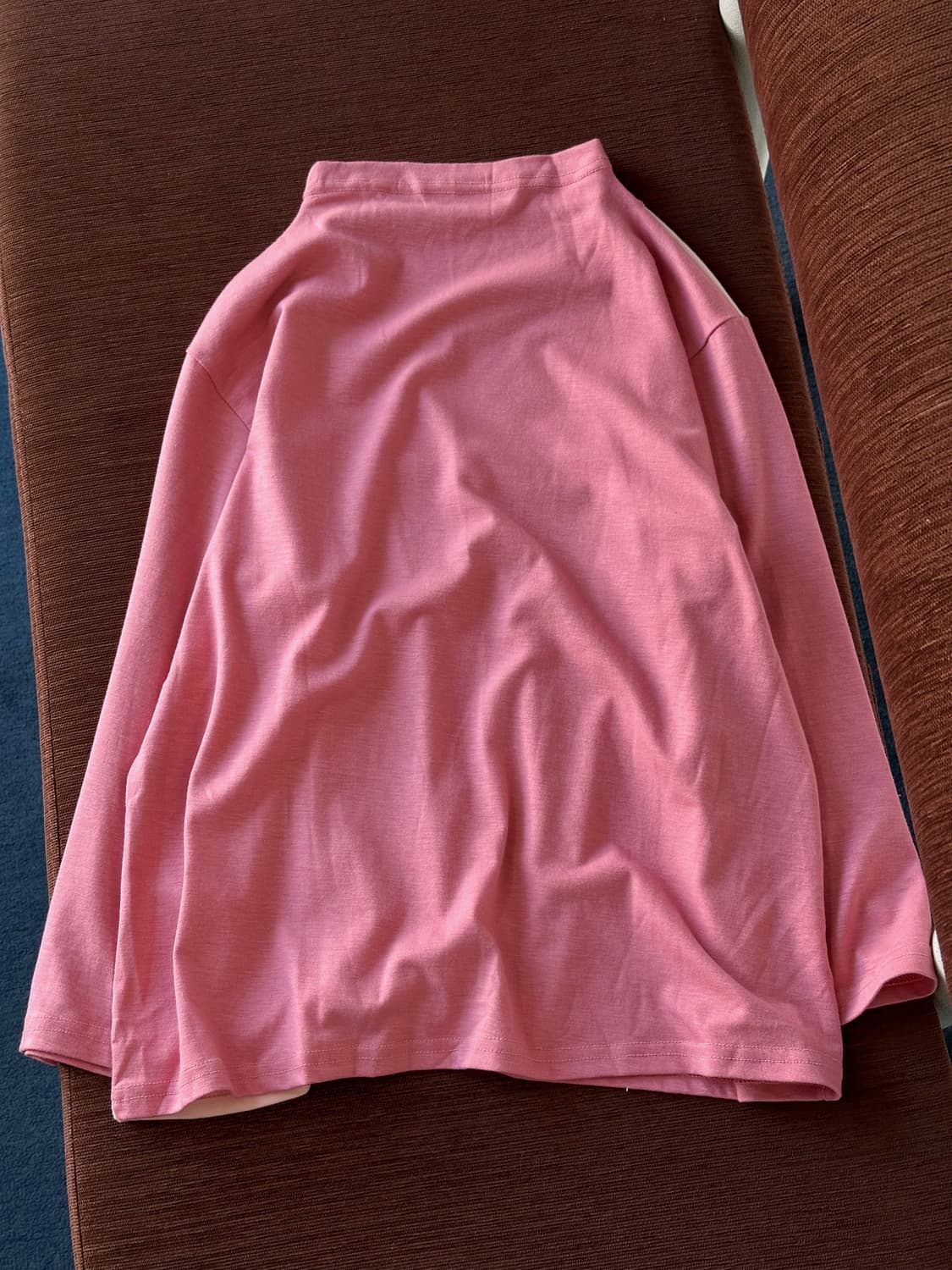 High gauge fabric panel mock neck top 상품이미지8