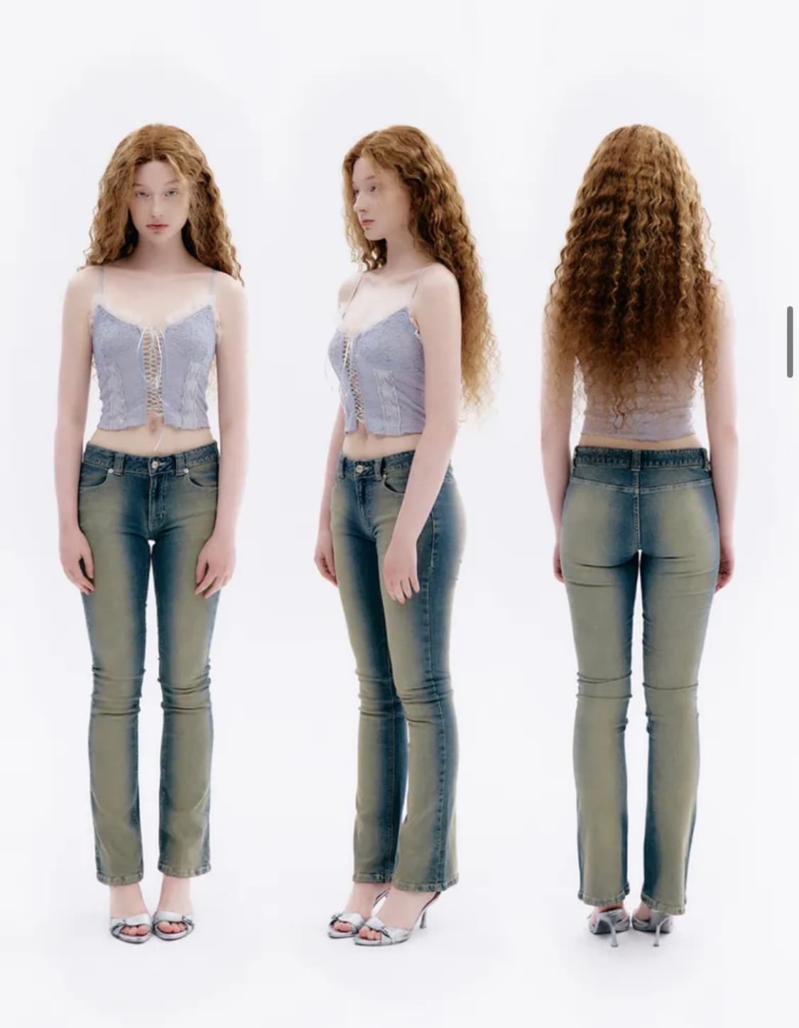 익스파이어드걸 아리엘 탑 더스티블루 상품이미지1