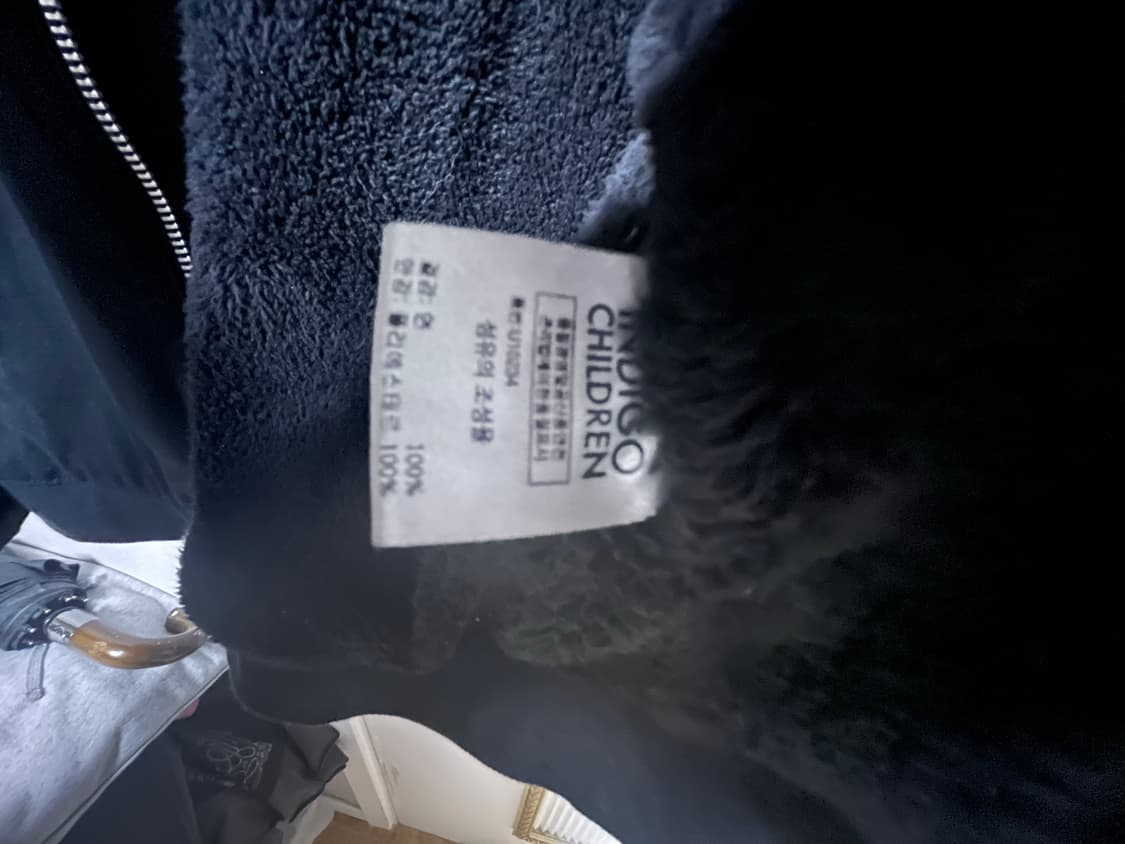 인디고차일드 오버사이즈 트리밍 데님 라이더 블랙 L 상품이미지4