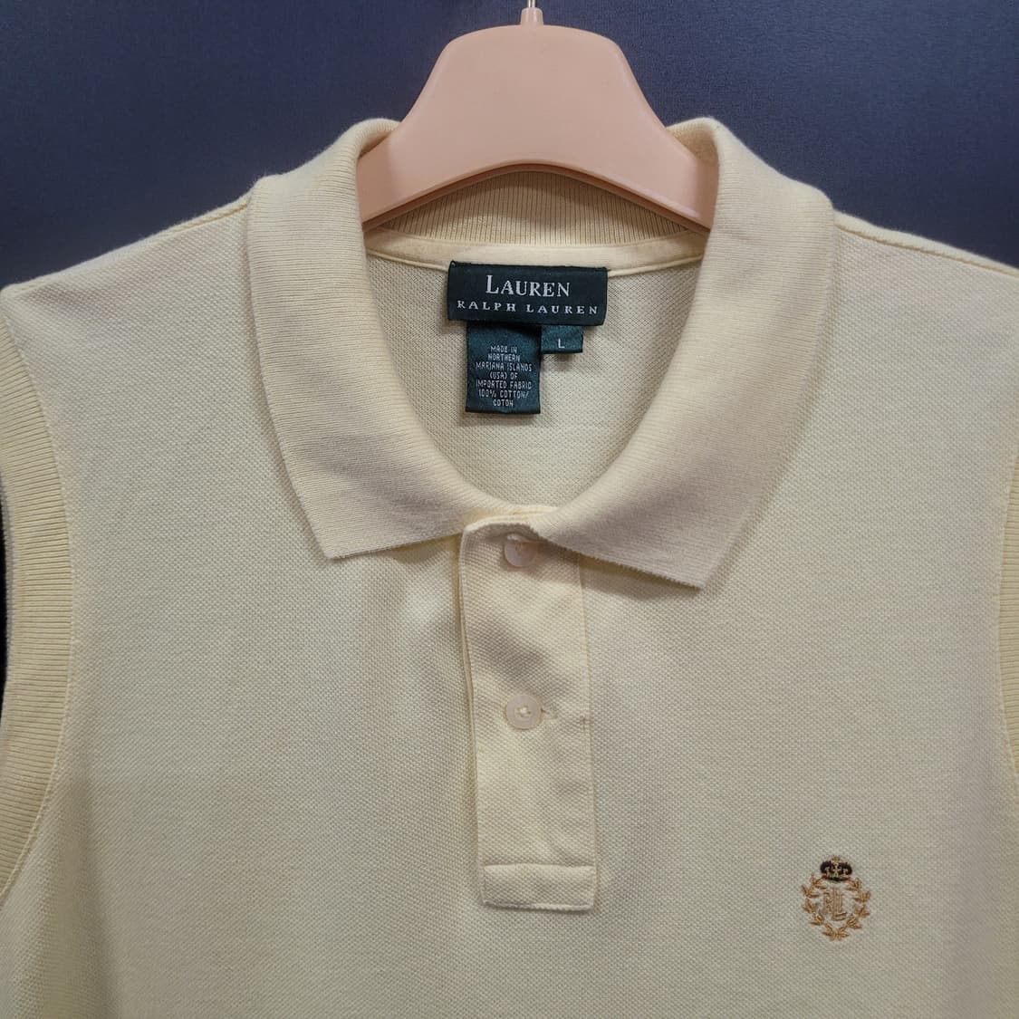 Ralph Lauren 랄프로렌 자수로고 슬리브리스 나시 셔츠 상품이미지2