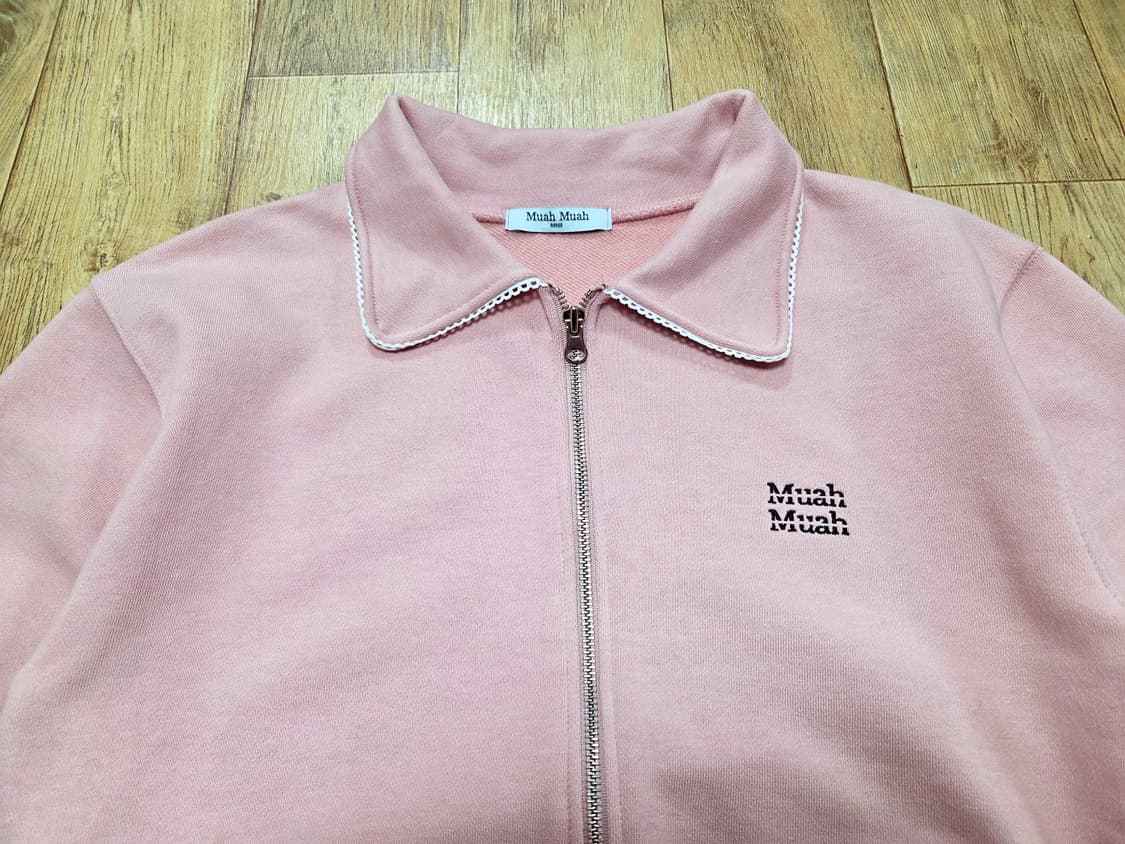 무아무아(muah muah) 투웨이 레이스 카라 집업자켓 새상품  상품이미지6