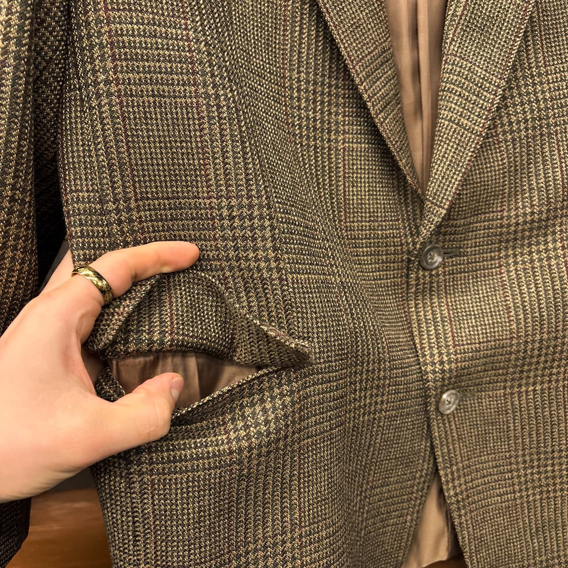 90s 폴로 랄프로렌 클렌체크 테일러링 울 블레이저 자켓 N1226 상품이미지6