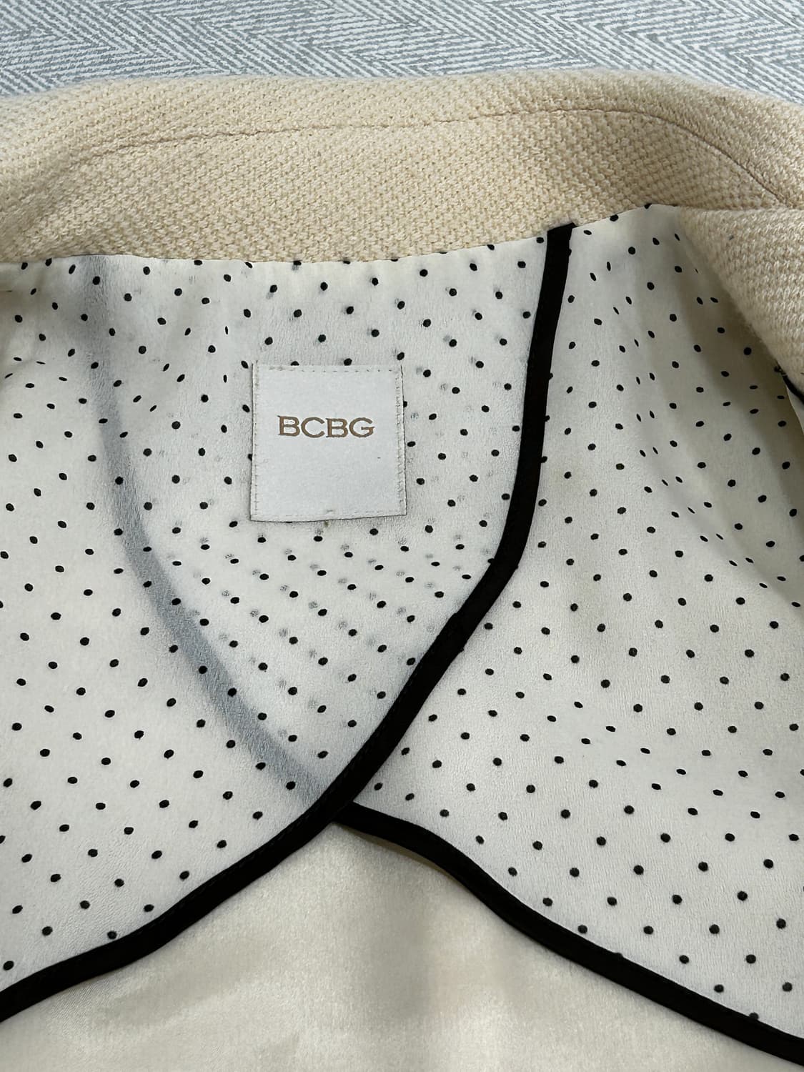 BCBG 울 100% 아이보리 코트 66 모리걸 러블리룩 상품이미지6