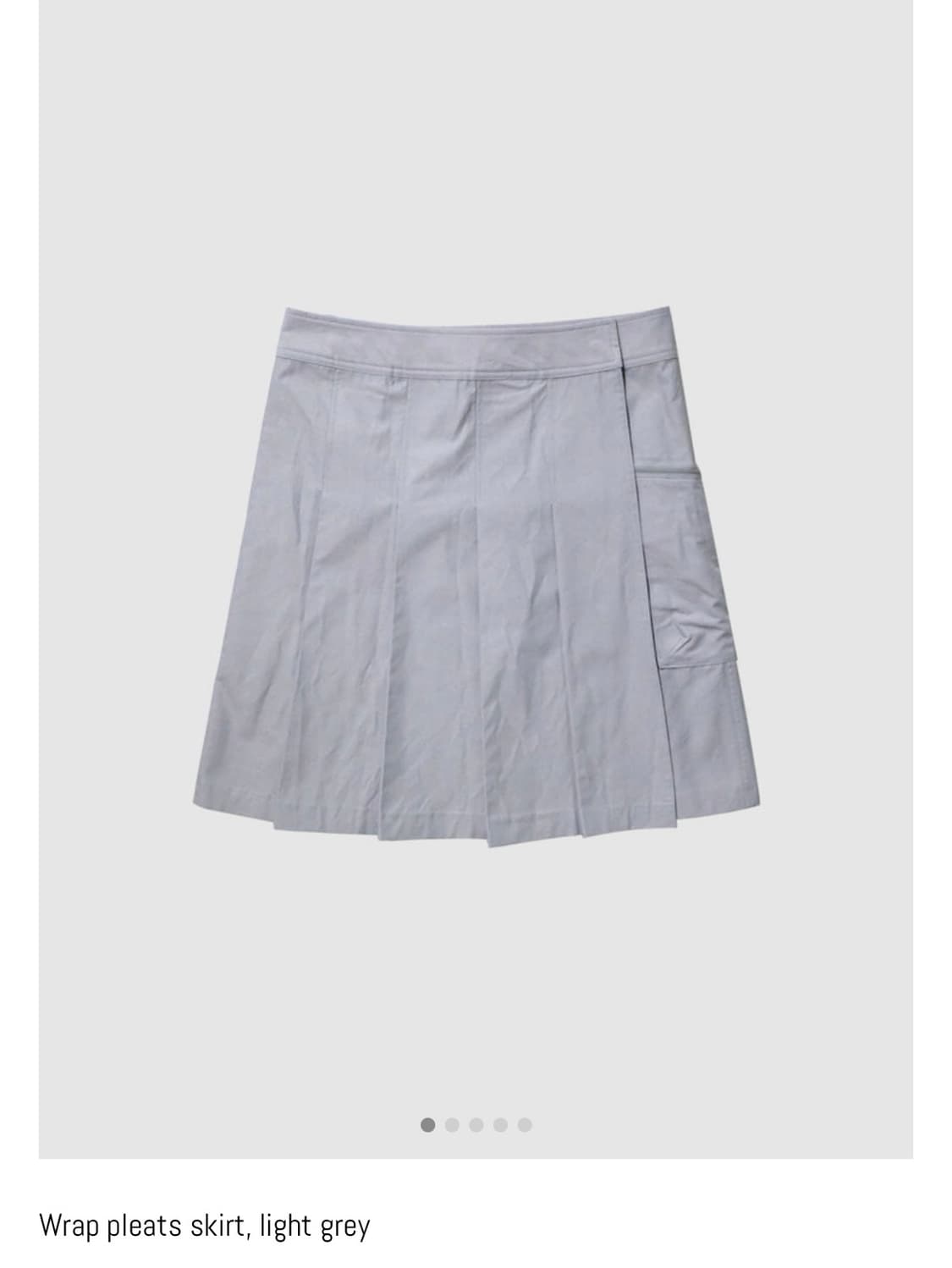 인앤양인하모니 Wrap pleats skirt, light grey 상품이미지1