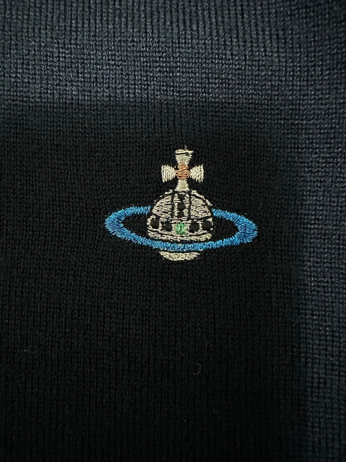 비비안웨스트우드 로고 네이비 니트 상품이미지5