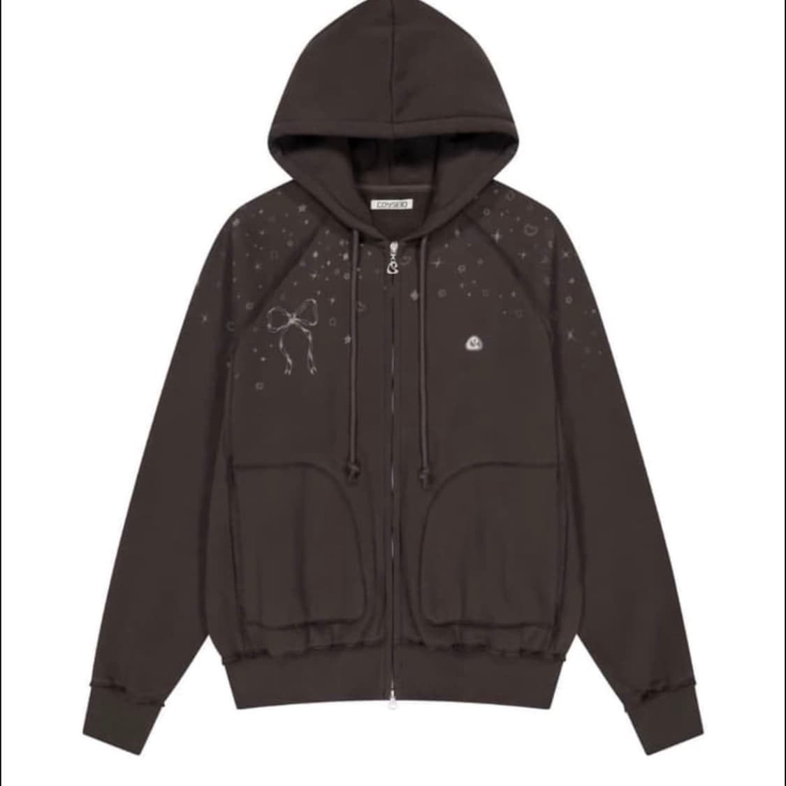 코이세이오 트윙클 후드집업 브라운 상품이미지1