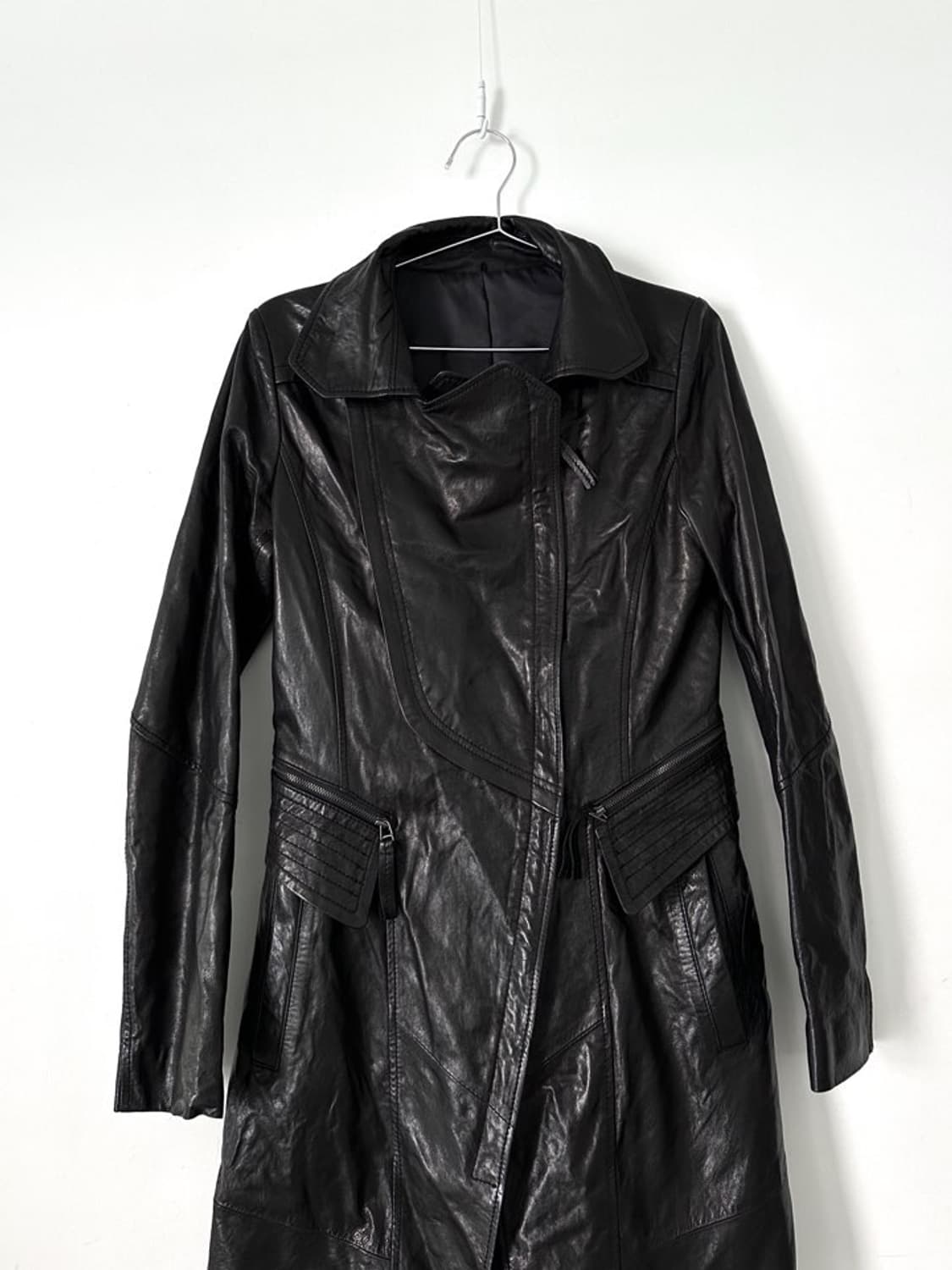 Slim chic leather jacket / black 상품이미지7