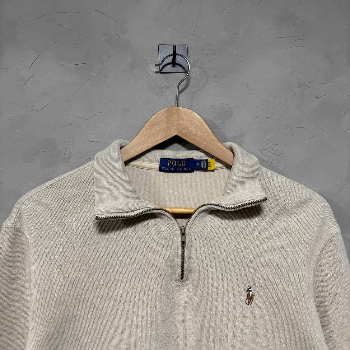 폴로 랄프로렌 신형 니트 반집업 오트밀 상품이미지2