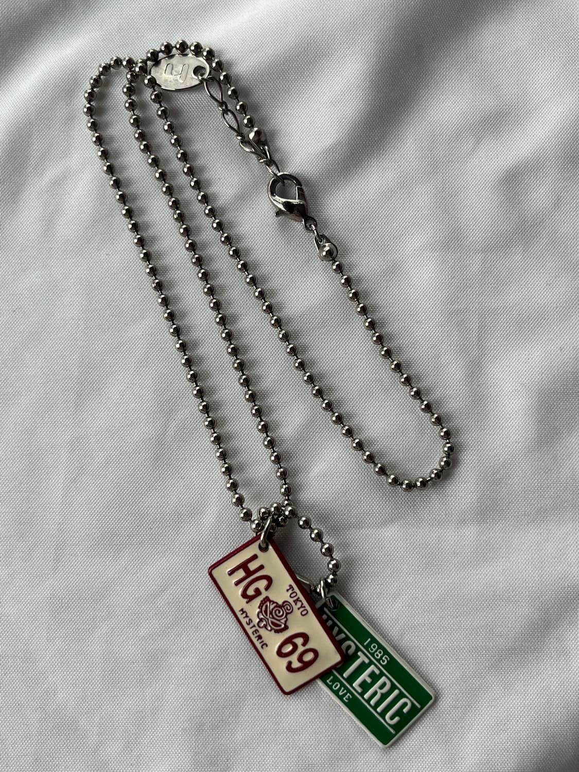 히스테릭 글래머 아카이브 번호판 체인 군번줄 체인 목걸이 상품이미지1