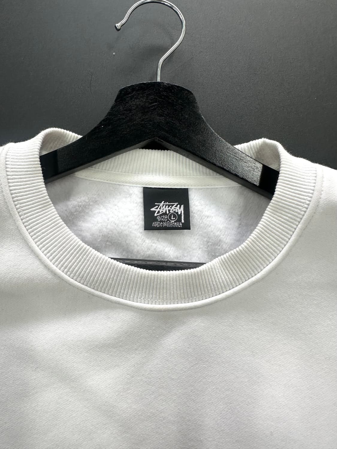 스투시 스탁로고 스웻 기모맨투맨 화이트 상품이미지8