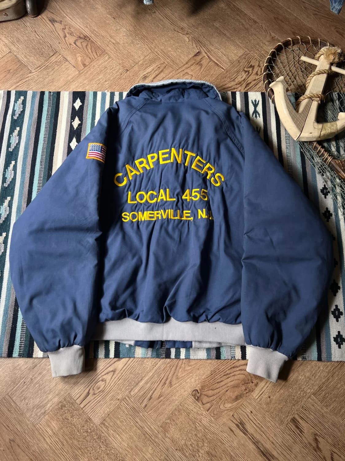 [XL]90's Made in USA 카펜터 오피서 봄버 자켓 상품이미지1