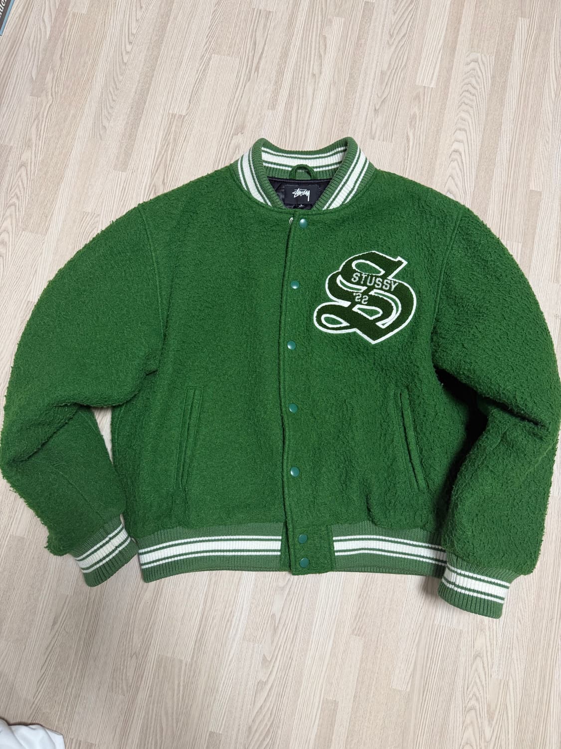 스투시 카센티노 울 바시티 자켓 그린　L 상품이미지1