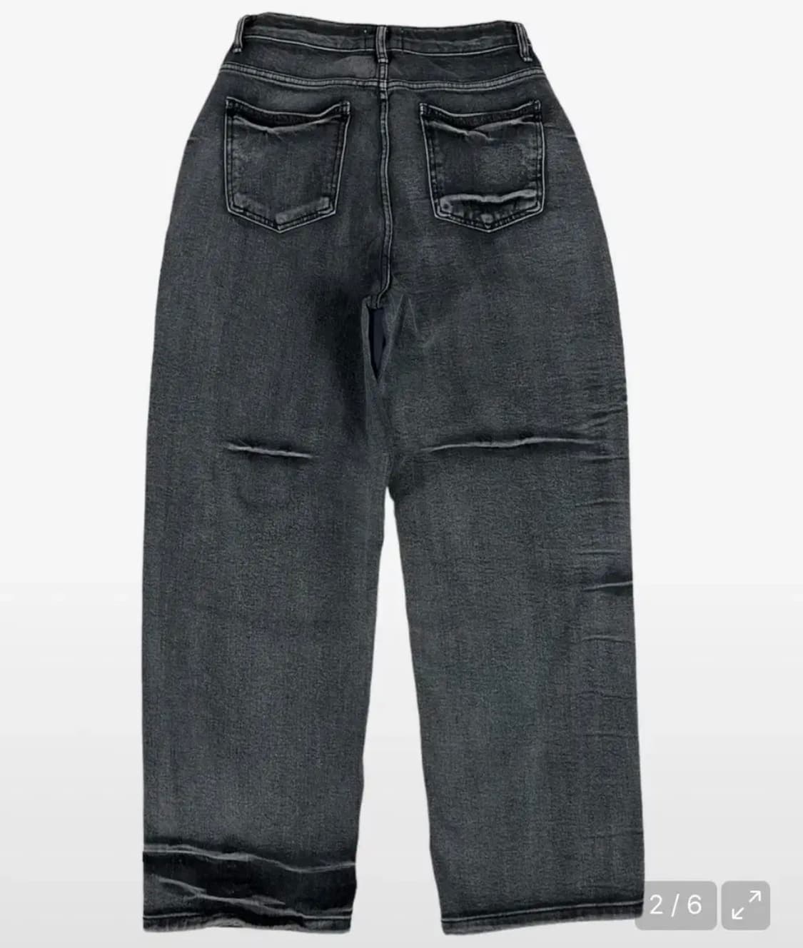 스케이터락 로고 데님 와이드팬츠 M 상품이미지2